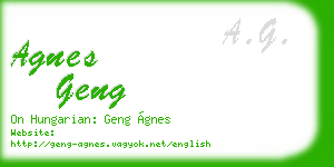 agnes geng business card