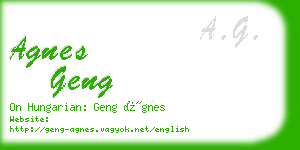 agnes geng business card